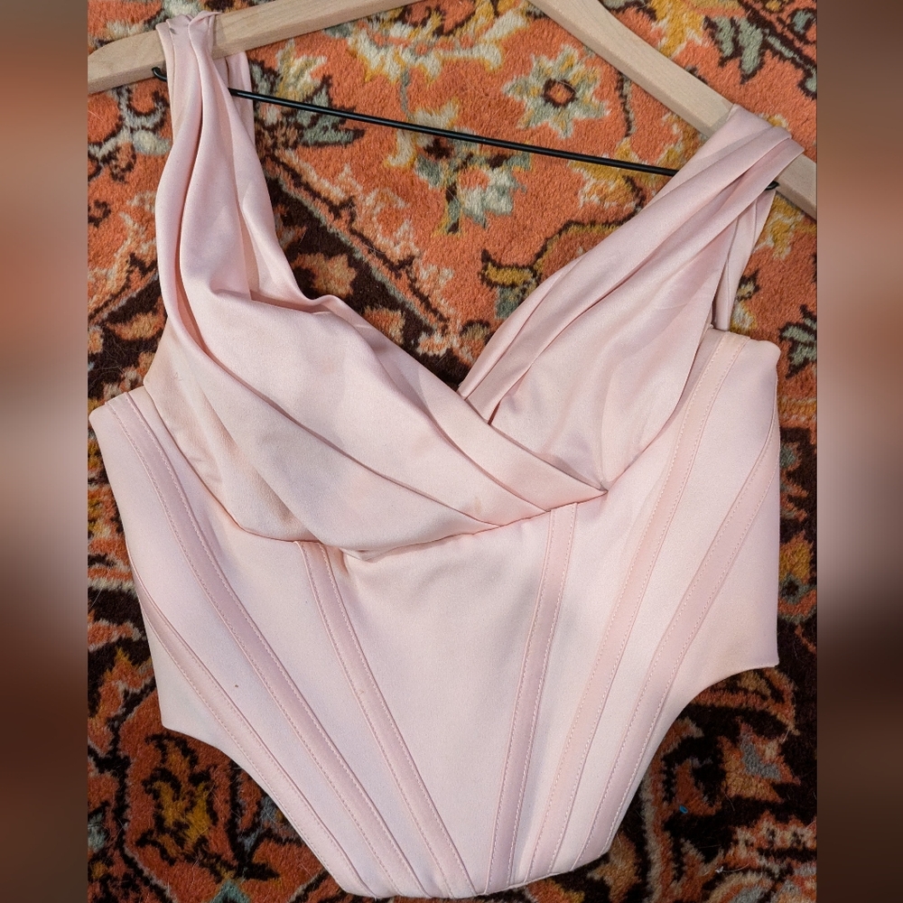House of CB pink satin corset, size small